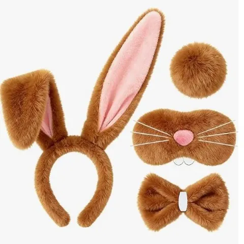 Easter Plush Extra Long Rabbit Ear Headband Cute Bunny Headpiece Kids Performance Fabric Hair Hoop Set