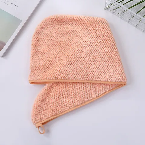 Coral Fleece Dry Hair Cap Soft Absorbent Quick Drying Hair Towel Wrap Bath Cap For Women Daily Hair Care Home Bathroom