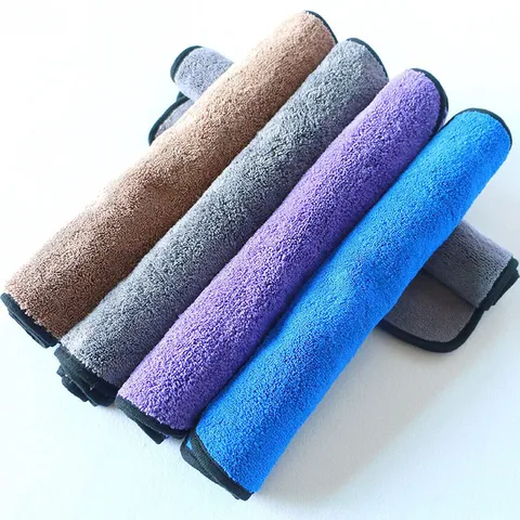 Thickened Microfiber Car Cleaning Towel High-Low Pile Absorbent Auto Wash Cloth For Vehicle And Home Daily Cleaning
