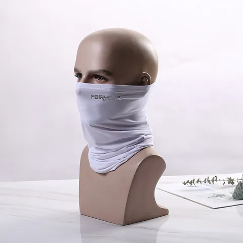 Mascarilla de Seda de Hielo de Color Sólido de Enfriamiento de Verano Polaina de Cuello Transpirable Deportes al Aire Libre Ciclismo