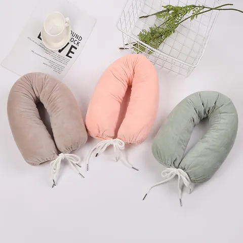 Multifunctional Coral Fleece U Shaped Travel Neck Pillow And Foldable Blanket Soft Warm Office Home Pillow Cushion