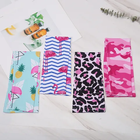 Women Summer Ice Silk Sun Protection Arm Sleeves UV Protection Long Outdoor Cycling Driving Flamingo Printed Arm Sleeves