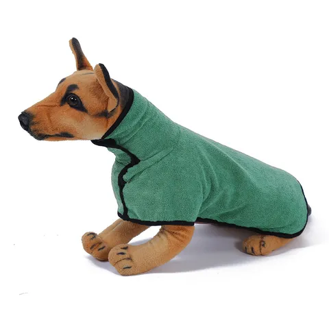 Pet Microfiber Quick Drying Bathrobe Soft Absorbent Bath Towel Clothes For Dogs And Cats Winter Warm Apparel Puppy Supplies