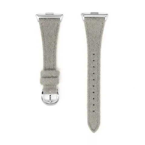 Cinturino di Ricambio in Pelle e Peluche Invernale per Orologio Intelligente Accessorio Fibbia ad Ardiglione