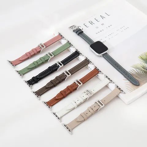 Cinturino per Orologio in Vera Pelle Cinturino Sottile Ricambio Per Smartwatch Elegante Moda