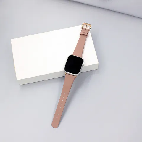 Cinturino per Orologio in Vera Pelle Compatibile con Orologio Intelligente Cinturino Sottile di Ricambio Fibbia in Metallo per Donna