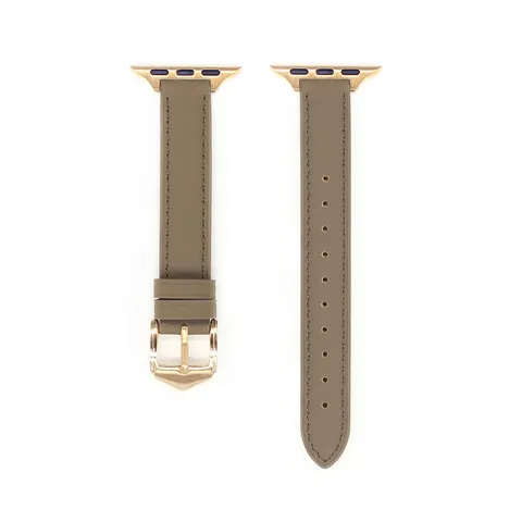Cinturino per Orologio Sottile in Vera Pelle per Apple Watch Serie Cinturino di Ricambio con Fibbia in Metallo Accessori Moda
