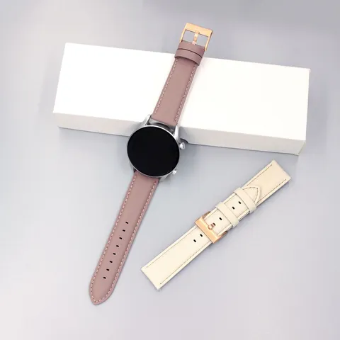 Genuine Leather Watch Band Compatible With Smart Watch Replacement Wrist Strap Metal Pin Buckle Fashion Watch Accessories