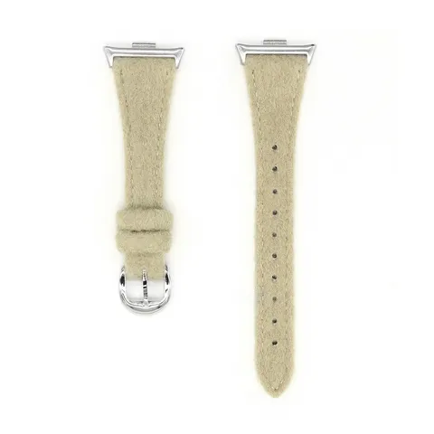 Cinturino di Ricambio in Pelle e Peluche Invernale per Orologio Intelligente Accessorio Fibbia ad Ardiglione