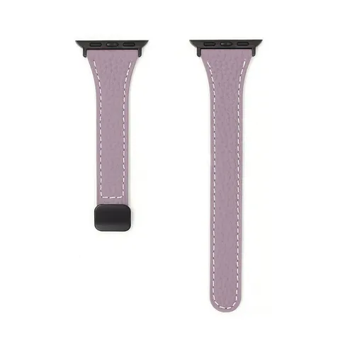 Cinturino per Orologio in Vera Pelle Chiusura Magnetica Grana Litchi Cinturino di Ricambio Compatibile Con Smartwatch