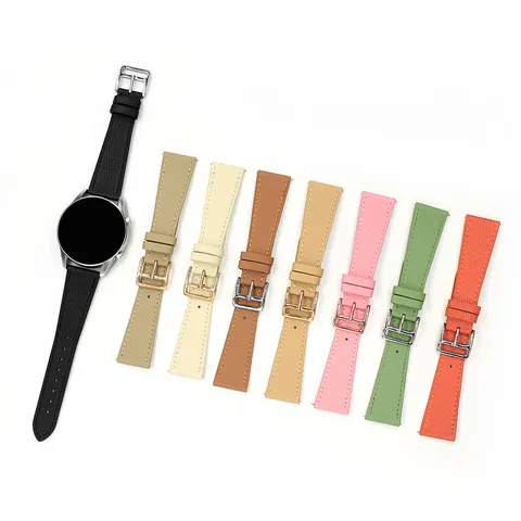 Cinturino in Vera Pelle Cinturino di Ricambio Compatibile con Smartwatch Moda Fibbia in Metallo