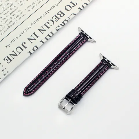 Cinturino per Orologio in Vera Pelle Compatibile Con Apple Watch Ultra Serie SE Cinturino di Ricambio Moda Pelle Verniciata