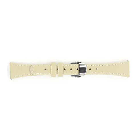 Cinturino in Vera Pelle per Smartwatch Cinturino di Ricambio con Fibbia Déployante Stile Affari Cinturino per Orologio