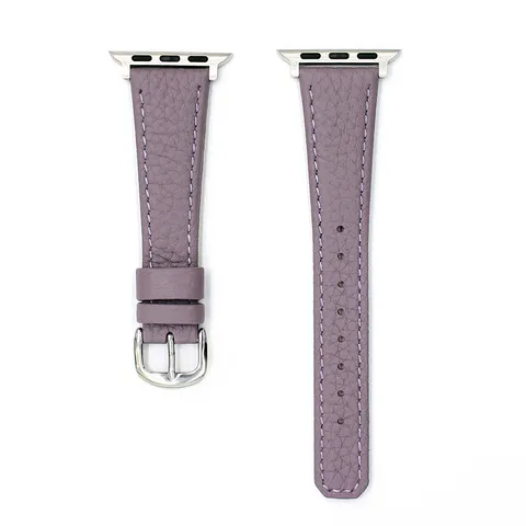 Cinturino per Orologio in Vera Pelle Compatibile Con Apple Watch Motivo Litchi Cinturino di Ricambio Minimalista