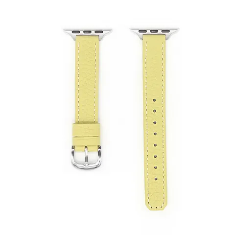 Cinturino per Orologio in Vera Pelle Sottile Grana Litchi Cinturino di Ricambio Compatibile Con Apple Watch Series SE Ultra Donna