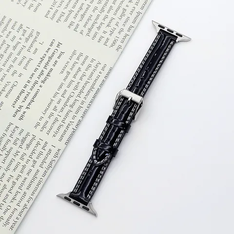 Cinturino per Orologio in Vera Pelle Compatibile Con Apple Watch Ultra Serie SE Cinturino di Ricambio Moda Pelle Verniciata