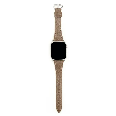 Cinturino per Orologio in Vera Pelle Compatibile Con Apple Watch Vita Sottile Cinturino di Ricambio Fibbia in Metallo Moda