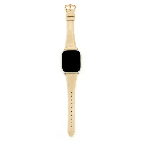 Cinturino per Orologio in Vera Pelle Compatibile Con Apple Watch Vita Sottile Cinturino di Ricambio Fibbia in Metallo Moda