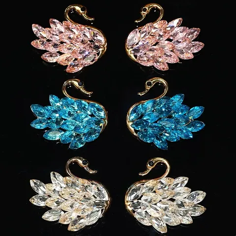 Strass Cristallo Cigno DIY Gioielli Accessori Lega Intarsiato Gemma Custodia per Telefono Scarpa Fiore Decorazione Artigianato Ciondoli
