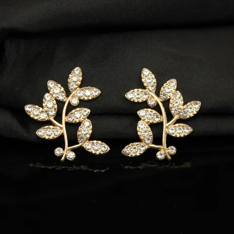 Lega di Zinco Strass Ramo Foglia DIY Gioiello Componente Oro Argento Placcato Accessorio Capelli Artigianato