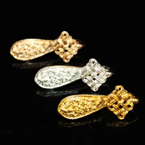 Chinese Style Cheongsam DIY Alloy Accessories Electroplated Pipa Ruyi Knot Clothing Bag Decorative Button