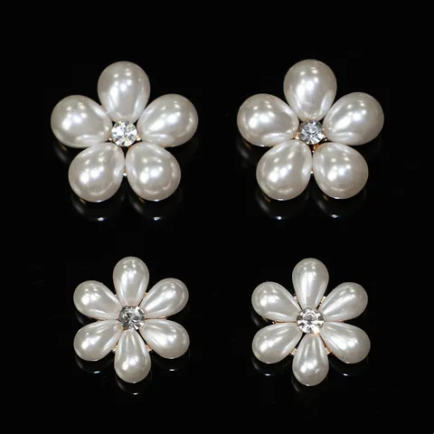 Accessori in Lega di Fiore di Strass di Perla fai da te Fermaglio per Capelli Artigianale Bottone Decorativo Reperti di Creazione di Gioielli Artigianato