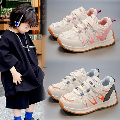 Kids Sneakers Mesh Breathable Running Shoes For Boys Girls Lightweight Soft Sole Fashion Toddler Sports Shoes Daily Casual Sneakers