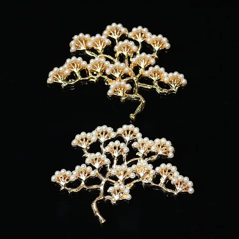 Stile Antico Lega di Zinco Pino di Benvenuto Bastoncino per Capelli Accessorio DIY Perla Artificiale Ornamento per Capelli Dorato