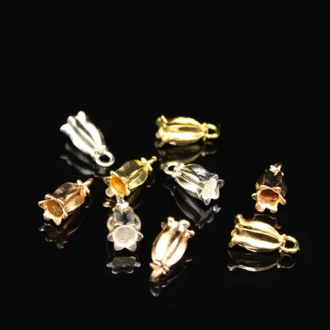 DIY Ciondolo Bocciolo di Mughetto in Lega Galvanizzato Oro Argento Accessori per Creazione Gioielli