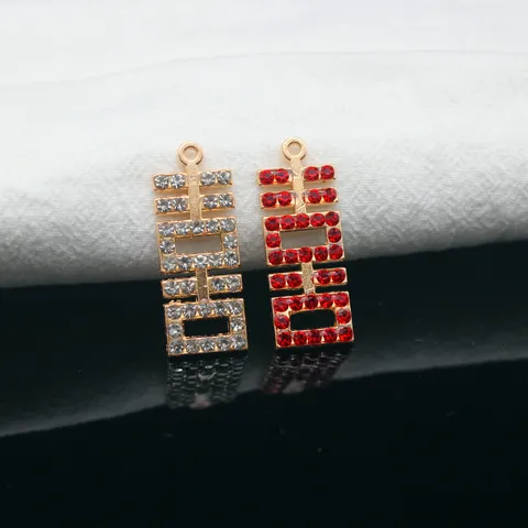 Stile Cinese Doppia Felicità Lega Strass Perla Artificiale Ciondoli DIY Gioielli da Sposa Accessori per Orecchini