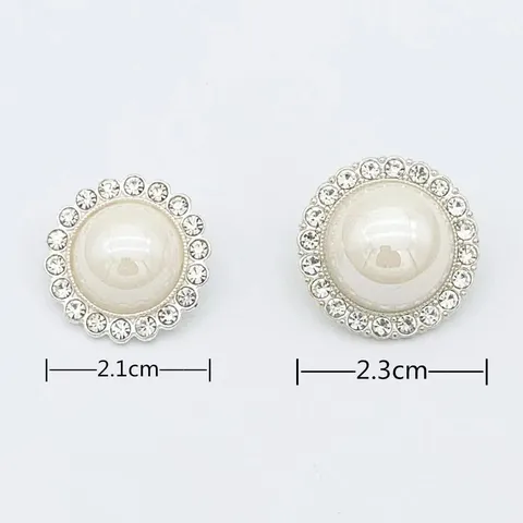Metall Schaftknöpfe Perle Strass Dekorative Knöpfe Für Damen Mantel Windbreaker Kleidung Nähzubehör Handwerk