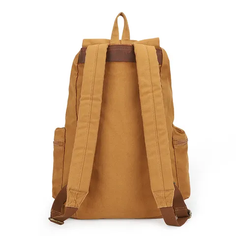 Casual Canvas Backpack For Men And Women Large Capacity Travel School Bookbag Waterproof Vintage Laptop Backpack