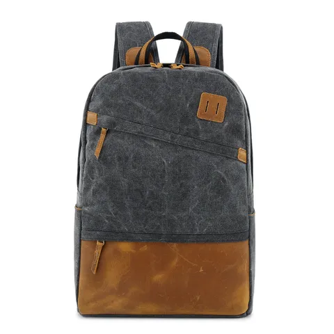 Men Casual Canvas Backpack Vintage Large Capacity School Bookbag Multi Pocket Travel Daypack For Daily Commute