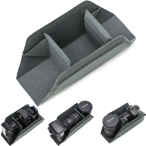 Shockproof Polyester Camera Insert Bag Divider Padded DSLR Camera Case Portable Protective Storage Pouch