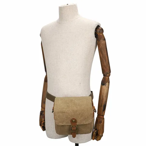 Retro Canvas DSLR Camera Bag Waterproof Wear Resistant Single Shoulder Crossbody Bag For Photography Equipment Men Women