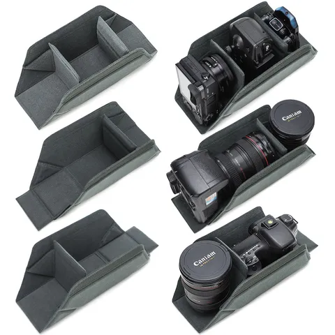 Shockproof Polyester Camera Insert Bag Divider Padded DSLR Camera Case Portable Protective Storage Pouch