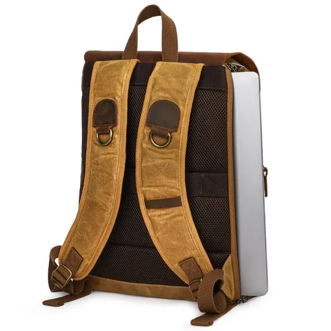 Vintage Waterproof Waxed Canvas DSLR Camera Backpack Large Capacity Multifunctional Travel Photography Bag For Men And Women
