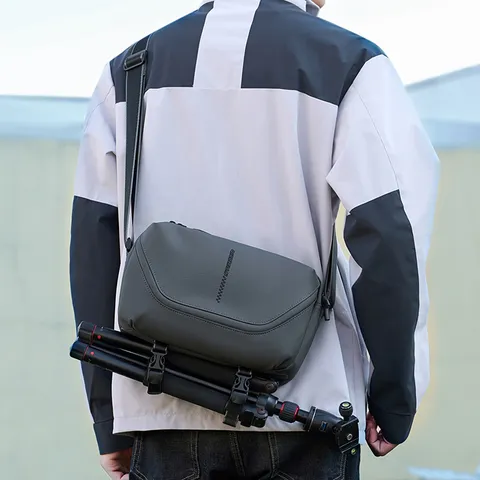 Men's Waterproof Oxford Cloth Camera Bag Outdoor Casual Photography Crossbody Bag Multi-Functional Digital Shoulder Bag