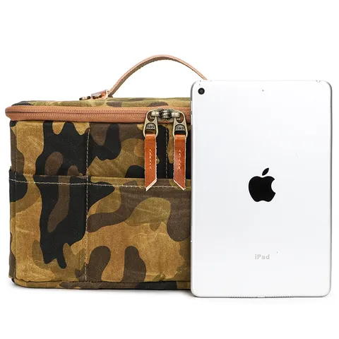 Waterproof Canvas Camera Bag DSLR SLR Camera Insert Padded Case Digital Photography Handbag Travel Outdoor