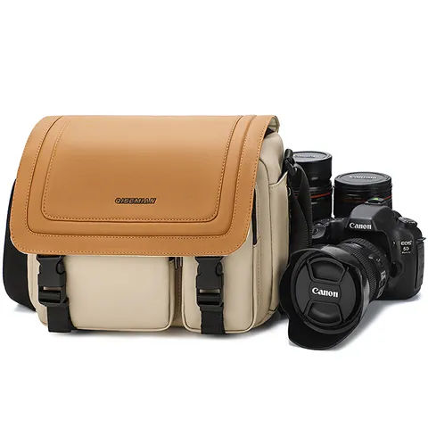 Waterproof Oxford Cloth Camera Bag DSLR Mirrorless Shoulder Crossbody Bag Portable Photography Storage Handbag