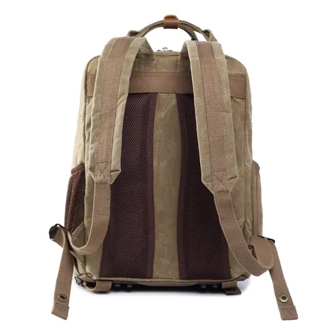 Vintage Waterproof Canvas Camera Backpack Casual Large Capacity Travel Rucksack For DSLR SLR Camera And 15 Inch Laptop