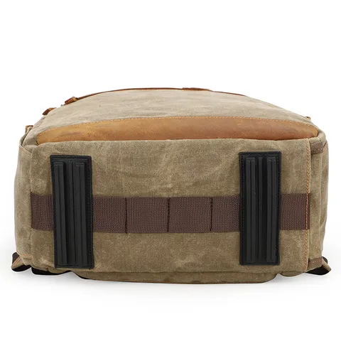 Vintage Waterproof Waxed Canvas DSLR Camera Backpack Large Capacity Travel Photography Bag For Men And Women