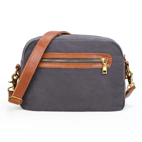 Bolso Bandolera Retro de Lona para Hombre Casual Multifunción Crossbody Bolso Vintage Patchwork Pequeño Bolso Cuadrado Bolso de Hombro de Viaje