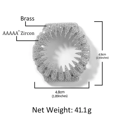 Hip Hop Iced Out Watch Bezel Case For GA-2100 Modification Copper Zirconia Moissanite GRA Fashion Jewelry Men Gift