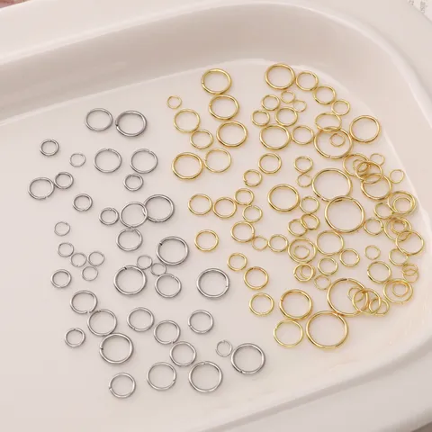 Stainless Steel Open Jump Rings For DIY Jewelry Making Findings Necklace Bracelet Connection Silver Gold Plated Accessories