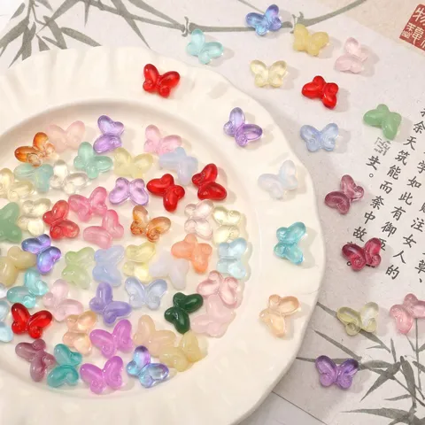 Bunte Glas Schmetterlingsperlen Für DIY Schmuckherstellung Handgefertigte Armband Halskette Zubehör Schmuckherstellungsbedarf