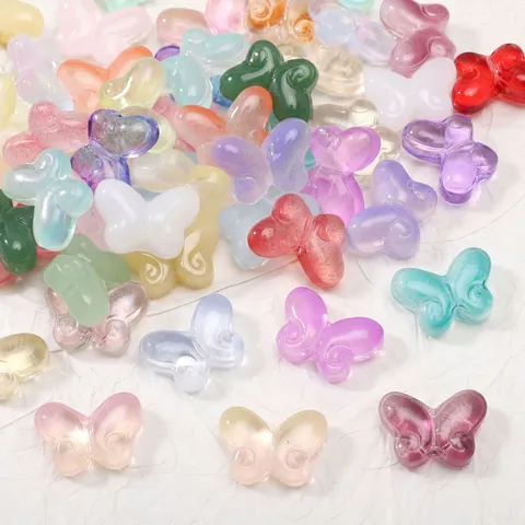 Bunte Glas Schmetterlingsperlen Für DIY Schmuckherstellung Handgefertigte Armband Halskette Zubehör Schmuckherstellungsbedarf