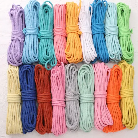 Cotton Cord Macrame Rope Colored Twisted Craft String For DIY Wall Hanging Bags Plant Hangers Making Crafting Supplies