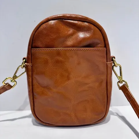 Women Retro Genuine Leather Crossbody Bag Small Vintage Phone Purse Casual Messenger Shoulder Bag Female Handbag