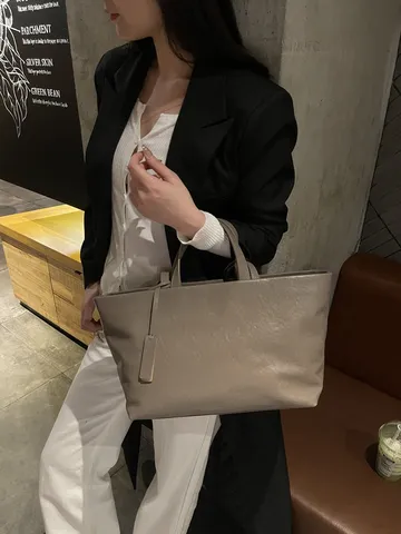 Women Genuine Leather Tote Bag Large Capacity Retro Soft Leather Shoulder Crossbody Bag Casual Commuter Handbag